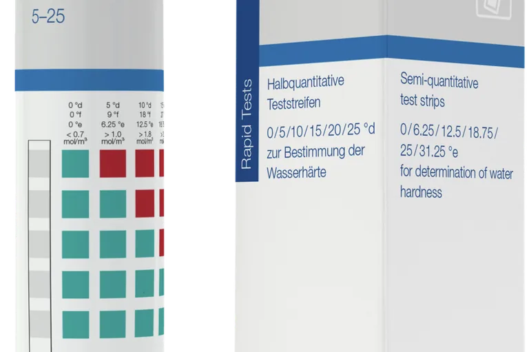 Teststäbchen für die Gesamthärte