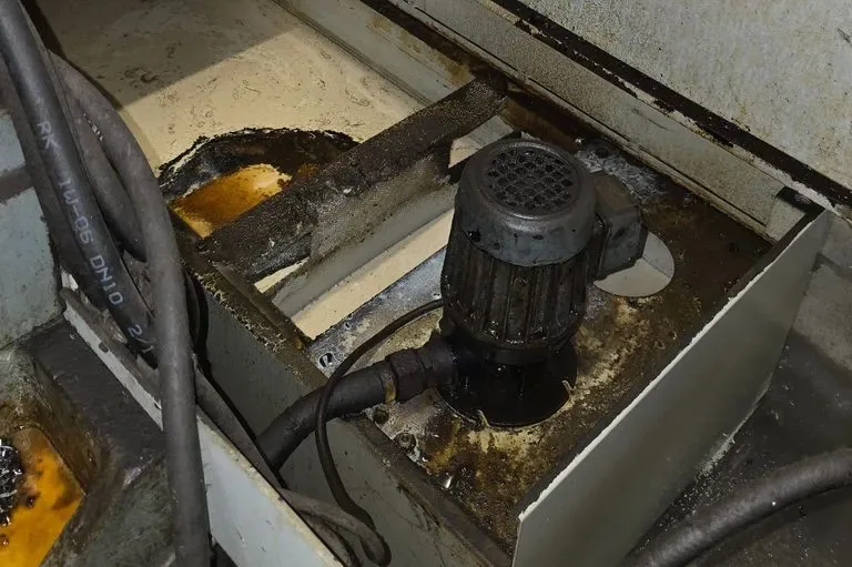 Maschinenbereich vor der Reinigung