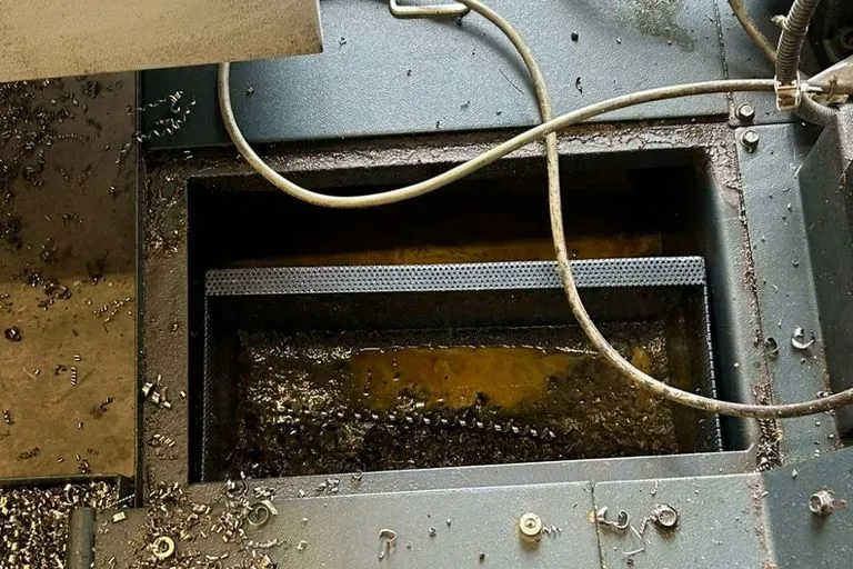 Maschinenbereich vor der Reinigung